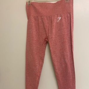 Peach colored gym shark leggings
